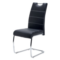 Sconto Jedálenská stolička FLORA S čierna, syntetická koža