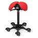 Sedlová stolička Salli SwingFit Farba čalúnenia: Koža - PQ červená #05011/PQ, Výška postavy: Str