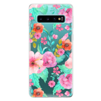 Odolné silikónové puzdro iSaprio - Flower Pattern 01 - Samsung Galaxy S10