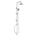 MEREO MEREO - Sprchový set Sonáta s tyčou, hadicou, ručnou a hlav. okrúhlou sprchou, sivá CB6010