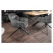 LuxD 28022 Dizajnová otočná stolička Vallerina sivý zamat