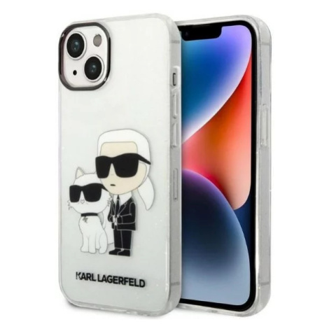 Kryt Karl Lagerfeld iPhone 14 Plus 6,7" transparent hardcase IML GLIT NFT Karl&Choupette (KLHCP1