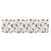 Bavlnený behúň na stôl s vianočným motívom 40x140 cm Festive Flowers – Butter Kings