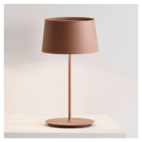 Stolná lampa Vibia Warm 4896, Ø 22 cm, hnedá