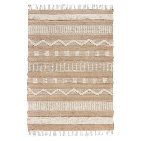 Ručne tkaný koberec s prímesou juty v prírodnej farbe 200x290 cm Medina – Flair Rugs