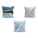 Sada 3 obliečok na vankúše Minimalist Cushion Covers Azuro Cassie, 45 x 45 cm