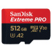 SanDisk micro SDXC karta 512GB Extreme PRO (200 MB/s Class 10, UHS-I U3 V30) + adaptér