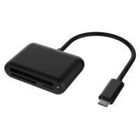 PremiumCord Adaptér USB3.1 Typ-C - Čítačka kariet CFAST2.0+SD3.0+Micro SD 3.0 čierny