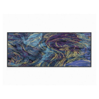 Tmavomodrý prateľný koberec 80x150 cm Swirls – Oyo Concept