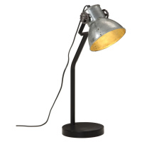 vidaXL Stolová lampa 25 W starožitná strieborná 17x17x60 cm E27