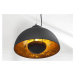 LuxD 17525 Dizajnová závesná lampa STAGE 3 čierna/zlatá závesné svietidlo