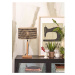 Stolová lampa s bambusovým tienidlom v čierno-prírodnej farbe (výška 38 cm) Java – Good&amp;Mojo