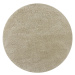 Kusový koberec Shaggy Teddy Natural kruh Rozmery kobercov: 133x133 (priemer) kruh