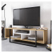 TV stolek ASAL 120 cm dub/bílý/černý