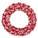Preťahovadlo Reedog kruh červená, pletená hračka, 19 cm