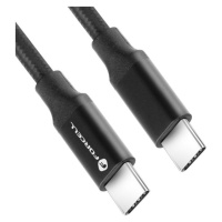 Forcell E-Mark C331, USB-C na USB-C, QC4.0 5A/20V PD100W, 4K, Thunderbolt, 20Gbit/s, 1m, čierny