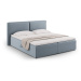 Svetlomodrá boxspring posteľ s úložným priestorom 160x200 cm Arendal – Cosmopolitan Design