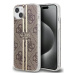 Kryt Guess GUHCP15SH4PSEGW iPhone 15 6.1" brown hardcase IML 4G Gold Stripe (GUHCP15SH4PSEGW)