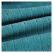 Mäkká tyrkysová deka CINDY4 s geometrickým vzorom 170x210 cm