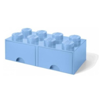 LEGO® úložný box 8 - so zásuvkami bledomodrá 250 x 500 x 180 mm