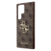 Guess PU 4G Metal Logo Zadný Kryt pre Samsung Galaxy S24 Ultra Brown