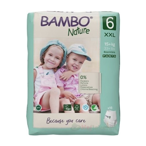 BAMBO PANTS 6 (16+ kg) plienkové nohavičky navliekacie 18 ks