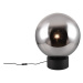 Čierna LED stolová lampa so skleneným tienidlom (výška  60 cm) Cipallone – CINQUE