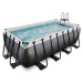 Bazén s pieskovou filtráciou Black Leather pool Exit Toys oceľová konštrukcia 400*200*122 cm čie