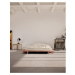 Svetloružová dvojlôžková posteľ z borovicového dreva s roštom 140x200 cm Japan – Karup Design