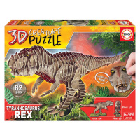 Puzzle dinosaurus Tyrannosaurus Rex 3D Creature Educa dĺžka 61 cm 82 dielov od 6 rokov