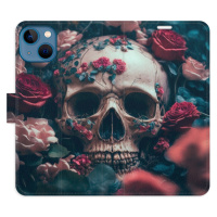 Flipové puzdro iSaprio - Skull in Roses 02 - iPhone 13