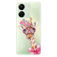 Odolné silikónové puzdro iSaprio - Lady Giraffe - Xiaomi Redmi 13C
