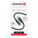 SWISSTEN SOFT SILICONE, USB-A na USB-C, 1.5m, 60W, čierrny