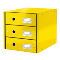 Leitz Zásuvkový box Click - Store 3 zásuvky žltý