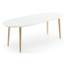 Biely rozkladací jedálenský stôl s bielou doskou 90x140 cm Oqui – Kave Home