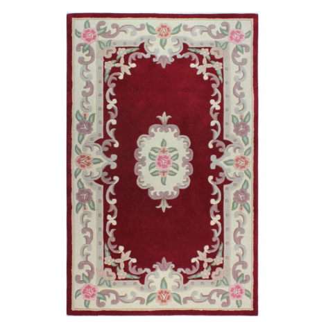 Červený vlnený koberec Flair Rugs Aubusson, 120 × 170 cm