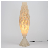 Stolná lampa Koral z organického materiálu, ľan, 65 cm