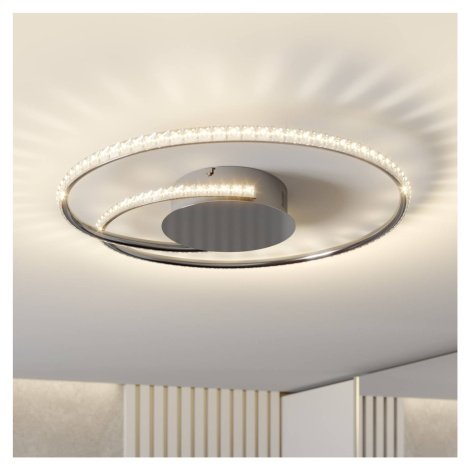 Lindby LED stropné svietidlo Joline, kryštály, 45 cm, kov