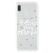Odolné silikónové puzdro iSaprio - Follow Your Dreams - white - Samsung Galaxy A20e