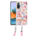 Silikónové puzdro na Xiaomi Redmi Note 10 Pro/Note 10 Pro Max Flower TPU (so šnúrkou) ružové