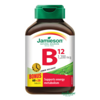 JAMIESON Vitamín B12 s postupným uvoľňovaním 60 + 20 tabliet ZADARMO