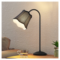 Lucande Binta stolová lampa, vintage, čierna