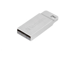 VERBATIM Flash Disk 64GB Metal Executive, USB 2.0, strieborná