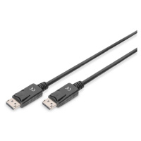 Digitus Pripojovací kábel DisplayPort 1.2, DP M/M, 1,0 m, so západkou, Ultra HD 4K, bl