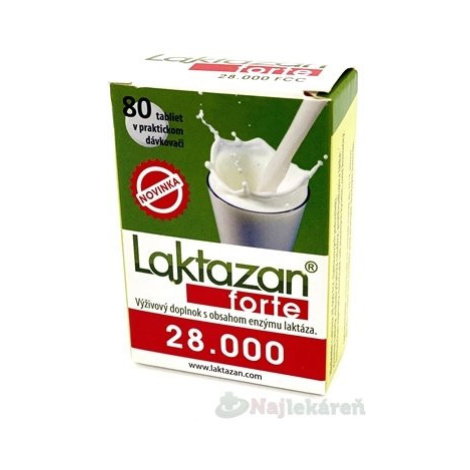 LAKTAZAN forte 28.000 FCC, enzým laktáza, 80 tbl