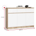 Expedo Komoda KLARIS, 138x99x40, dub sonoma/biela