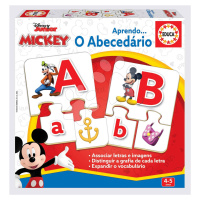 Náučná hra Učíme sa abecedu Mickey & Friends Educa s 27 obrázkami 78 dielikov od 4 rokov