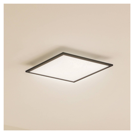 LED panel Lindby Enhife, čierny, 39,5x39,5 cm