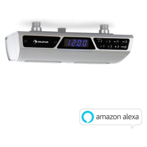Auna Intelligence, kuchynské rádio, WLAN, hlasové ovládanie Alexa, hands-free systém, strieborné