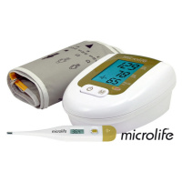 MICROLIFE BP 3AG1 Digitálny tlakomer s adaptérom + teplomer MT 3001 zlatý